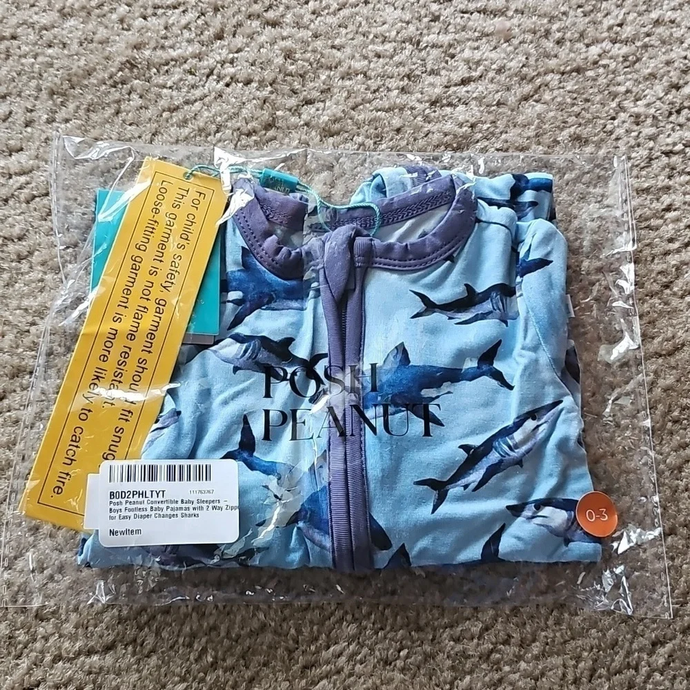 Posh Peanut Pancake Party Convertible Sleepers Pajama 0-3M